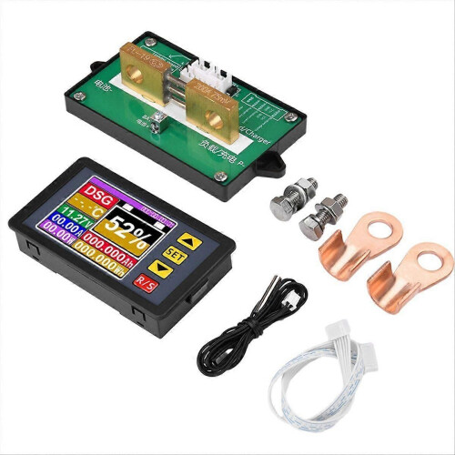 DC7-200V Weergave Spanning Stroom Vermogensmeter Voltmeter Batterijcapaciteitstester Bidirectionele 2