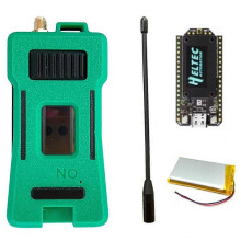 Heltec V4 Meshtastic WiFi LoRa 32 Dev-Board Case Set con batería de 3000 mAh, antena flexible, ESP32