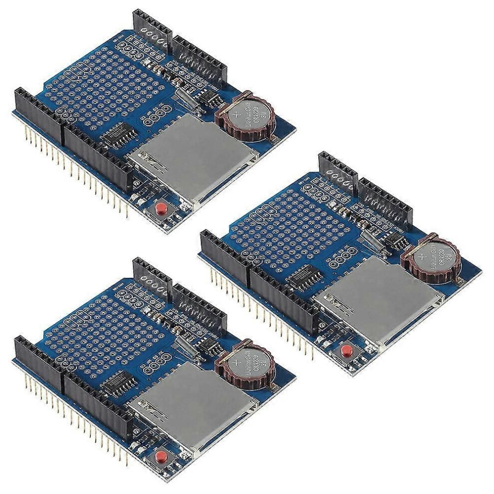 3Pcs Data Logger Module Logging Shield Data Recorder Ds1307 Shield For Arduino Uno With Sd Card 9319739648072