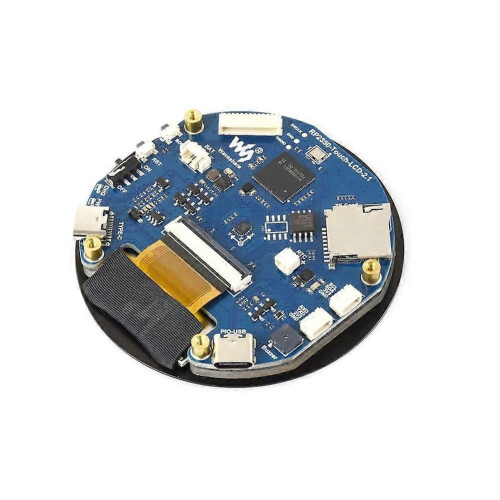 Waveshare RP2350 2.1inch Touchscreen Development Board 480x480 Resolution LVGL HMI Development USB Type-C Port 6-Axis Sensor B 2