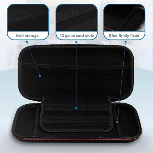 For Switch 2 Travel Carrying Case Portable Hard Shell Protective Pouch with Handle for 2 Console 2