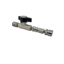 Stainless Steel 3/8" Softwash Ball Valve with Mosmatic Swivel Couplers DN10 for Pressure Washing