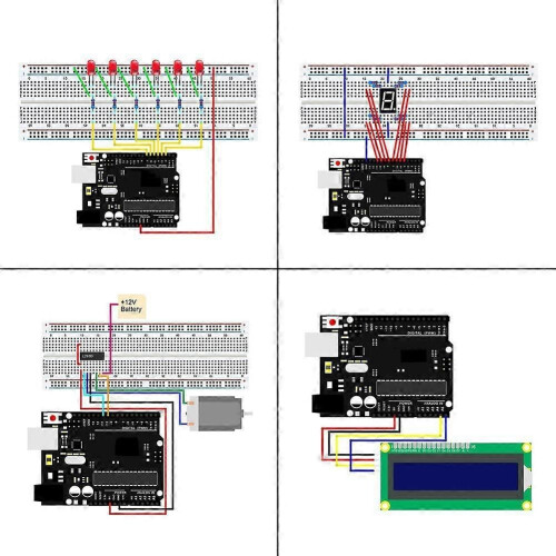 Super Starter Learning Kit compatible UNO R3 Development Board Super Starter Kit RFID Upgrade Kit Tutorial Learning Kit 2