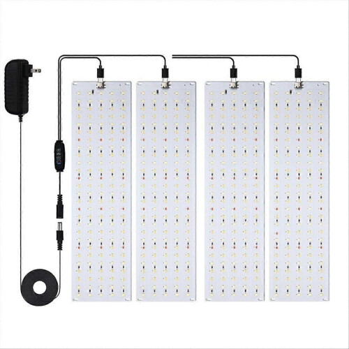 4PC Grow Panel Light Full Spectrum Dimmable Timer Plant Lights Under Cabinet Growing Lamp for Indoo