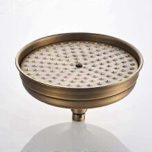 8 Inch Round Antique Brass Shower Head, 1/2 Inch Standard Bathroom Fixture