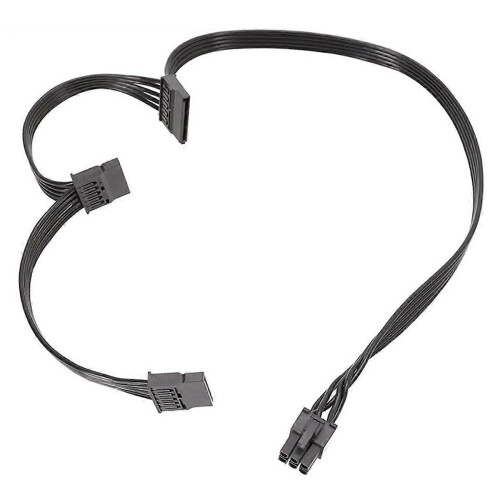 Καλώδιο τροφοδοσίας PCIe 6 ακίδων αρσενικό σε 3 SATA για Focus -Σειρά M12II Σειρά PRIME GX TX KM3