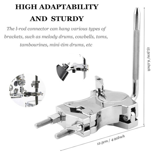 Complete Drum Accessory Set Clamp Cowbell and Stick Included 2
