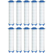 10 filtros de repuesto para ducha, compatibles con agua dura - Filtro de agua de alta potencia para