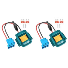 2X Adapter Power Wheel kompatybilny z akumulatorem 18 V ze złączem wiązki przewodów i bezpiecznikiem