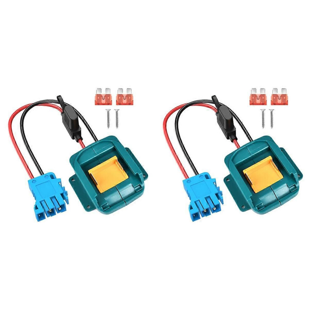 2X Power Wheel Adapter Compatible 18V Battery With Wire Harness Connector & Fuse Compatible Peg-Perego 12 Volt Pow 9319739698589