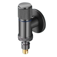 Washing Machine Automatic Water Stop Valve Solid Brass Single Cold Wall Mounted Cold Water Outlet Basin Grey