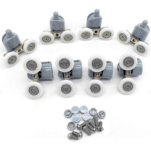 8 Pack 23mm Double Shower Door Rollers, Bathroom Replacement Parts for Sliding Glass Doors