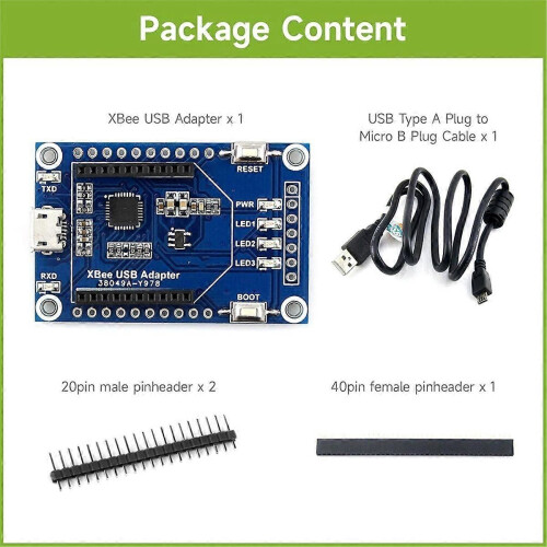 For XBee USB Adapter UART Communication Board Supports XBee Connectivity USB to UART Module Configu 1