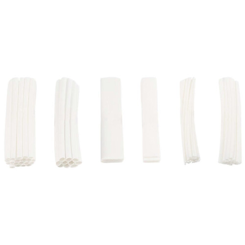 100 pezzi di guaina termorestringente, colore: bianco
