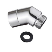 Adaptador de ducha de mano de 135 grados, codo de ducha de mano móvil compatible con bañera flexible