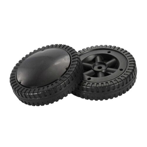 2 Pack 6 Inch Black BBQ Grill Wheels - Smooth Rolling Replacement Tires for Grills