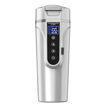 450ML Smart Electric Heating Cup for Cars 12V/24V Portable Electric Kettle LCD Touch Display Smart Car Bottle B