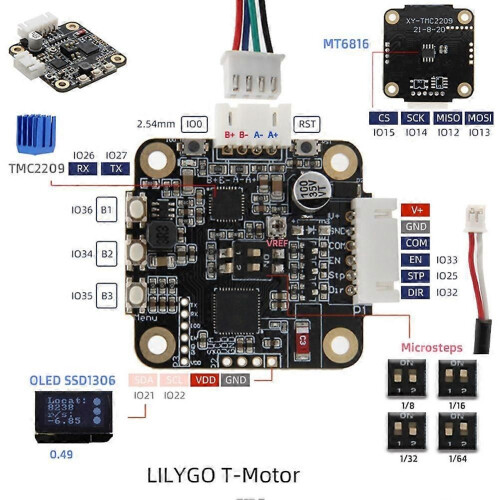Κιτ κελύφους κινητήρα LILYGOO TTGO T-Motor ESP32 Ασύρματη μονάδα TMC 2