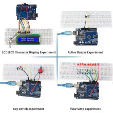 RFID-Starterkit kompatibel mit Arduino UNO R3 (verbesserte Version), Schrittmotor-Lernset mit Box, Elektronik-DIY-Kits