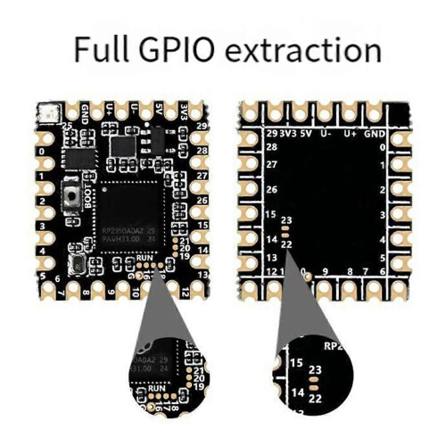 RP2350-Core-A for 2 Stamp Hole Development Board RP2350 Multifunction Dual Core Processor 2