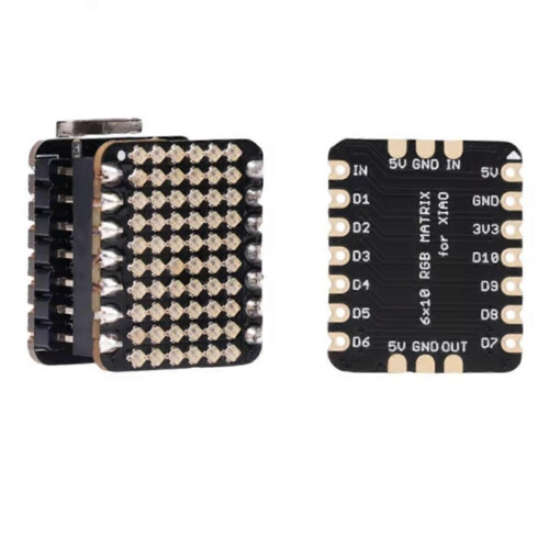 Πλακέτα επέκτασης μήτρας RGB 6x10 WS2812B για XIAO Ενσωματωμένη 1