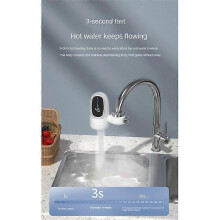 Digital Display Heating Tap Water Heater compatible for Bathroom Faucet EU Plug