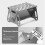 Barbecue Grill Heating Stove Multi-Function Camping BBQ Grill Rack 4