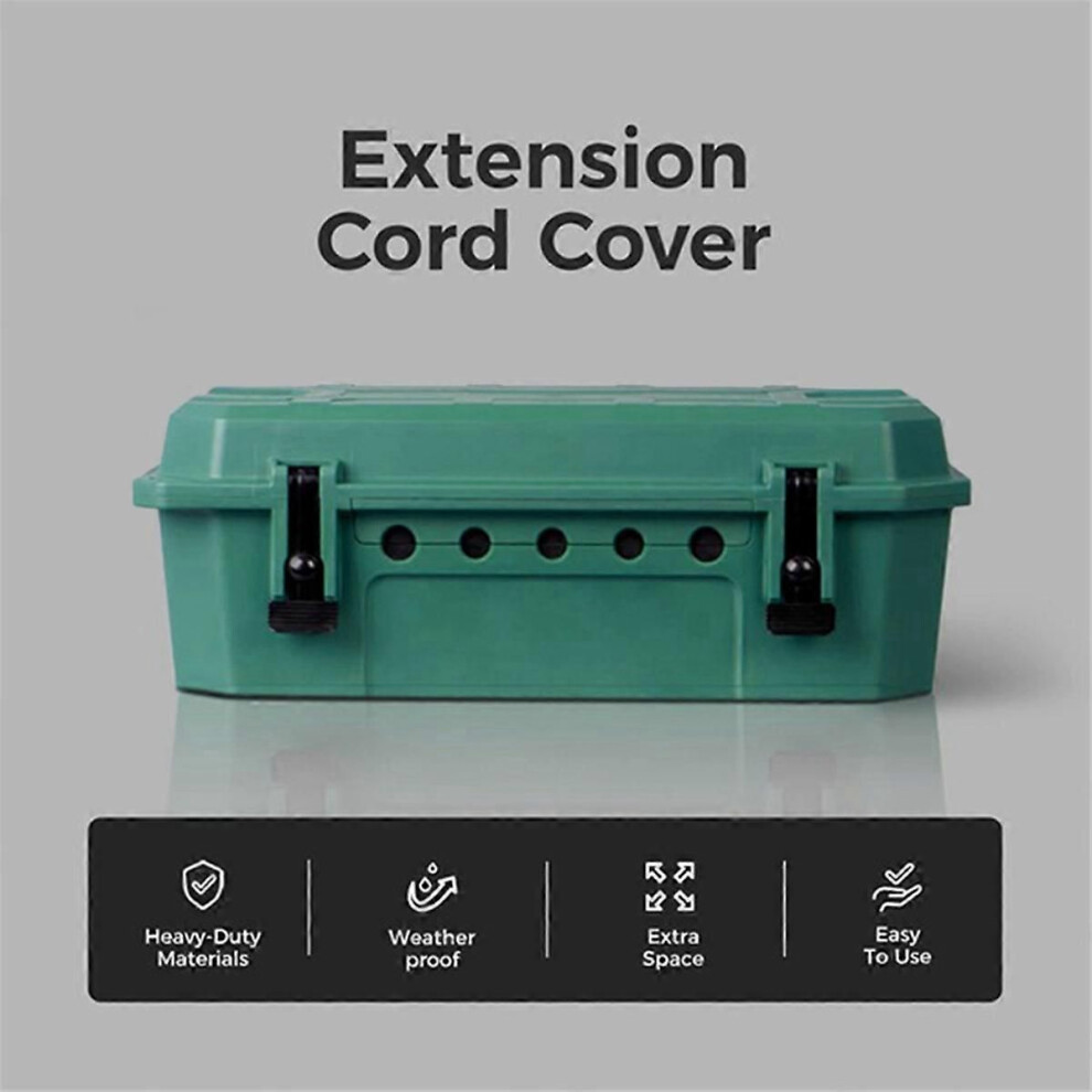 Outdoor Weatherproof Connection Box, Ip54 Water- Extension Cord Connection Box, Electrical Box To Protect Green 9319739713145
