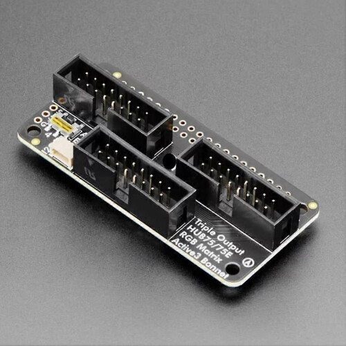 6358 Triple LED Matrix Bonnet for Raspberry Pi - for HUB75 for Adafruit 1