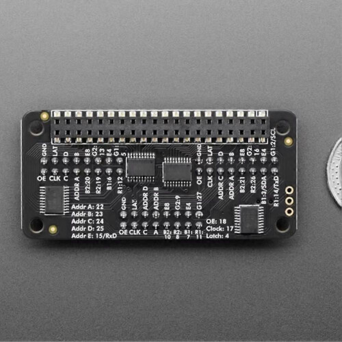 6358 Triple LED Matrix Bonnet for Raspberry Pi - for HUB75 for Adafruit 2