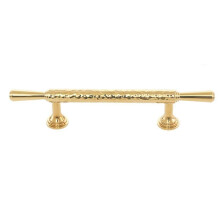 Brass Handmade Hammer Patterned Cabinet Drawer Knobs Matte Gold Bronze Furniture Wardrobe Long Hand