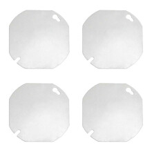 4 Packs Octagon Electrical Box Cover, Galvanized Steel Metal Junction Box Covers, Outlet Box Cover