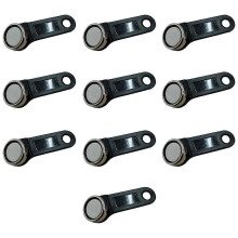 10 τεμάχια DS1990A-F5 TM Κάρτα iButton Tag με επιτοίχια τοποθέτηση σε μαύρο χρώμα