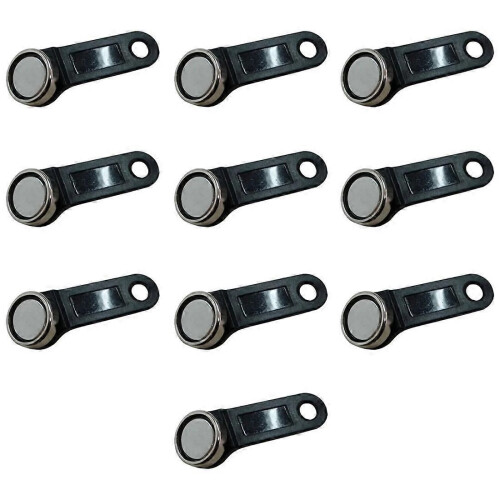 10 τεμάχια DS1990A-F5 TM Κάρτα iButton Tag με επιτοίχια τοποθέτηση σε μαύρο χρώμα