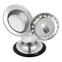 Kitchen Sink Drain Strainer Stopper Set,Universal Anti-Clogging Stainless Steel Garbage Disposal Plu