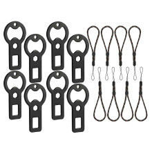 Portable Metal Bottle Opener Keychain 8 Pack Flat Beer Bottle Openers with Lanyard for Outdoor Enthu