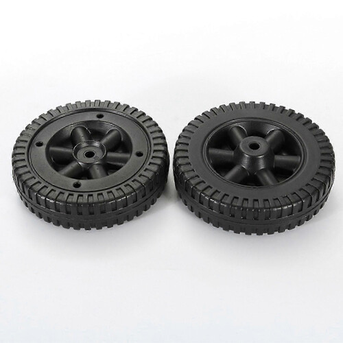 2 Pack 6 Inch Black BBQ Grill Wheels - Smooth Rolling Replacement Tires for Grills 2