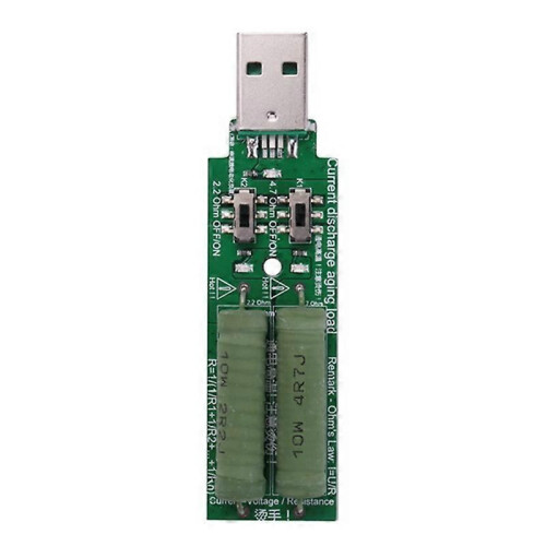 USB Resistor Dc Electronic Load with Switch Adjustable 5V1A/2A/3A Battery Capacity Voltage Discharge 1
