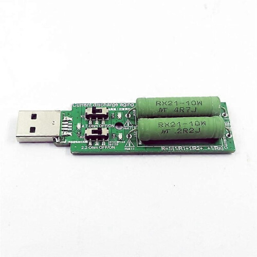 USB Resistor Dc Electronic Load with Switch Adjustable 5V1A/2A/3A Battery Capacity Voltage Discharge 2