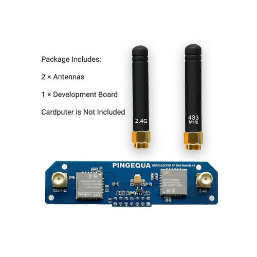 Placa de desarrollo RF de doble banda compatible con M5Stack Cardputer ADV, módulo 2.4G NRF24 + 433M 1