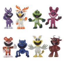 8 PCS Cartoon Animal Cake Toppers Set, Cute Figurines Party Favors for Birthday Decoration