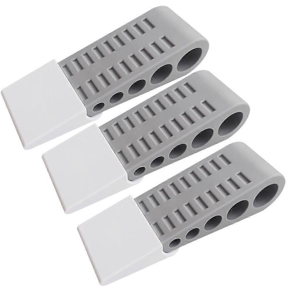 3Pack Door Stops For Bottom Of Door, Rubber Door Stopper Wedge With Holder, Door Holder To Keep Doo 9319739712155