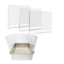 High Sided Cat Litter Box with Pee Shields - Seamless Splash Guard for Urine Leakage Prevention (Edition 0625)
