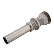 G1 1/4" Brass Bathroom Sink Pop-Up Drain Without Overflow (Nickel-Plated Thread)