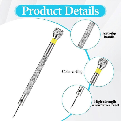 Watchmaker Screwdriver 0.8-1.4mm Precision Screwdriver with Tweezer 2