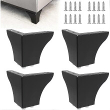 4 st möbelben i metall, 10 cm soffben, moderna triangulära möbelfötter för gör-det-själv-byte