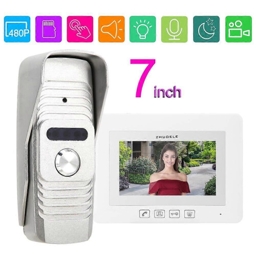 7 Inch Home Color Video Doorbell Night Vision Camera System