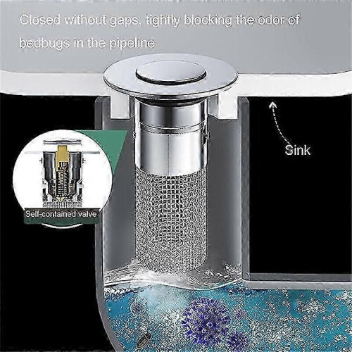 Odor Blocking Cockroach Proof Stainless Steel Floor Drain Filter 2