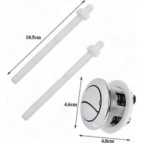 Stainless Steel Dual Flush Push Button for Toilet Tank Replacement 1