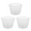 Plastic 120Ml Electric Cooker Rice Measuring Cup 6Pcs Clear White 1